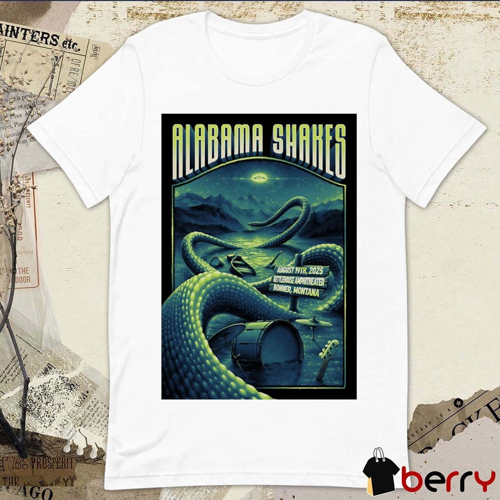 Poster Alabama Shakes August 19 2025 KettleHouse Amphitheater In Bonner MT t-shirt