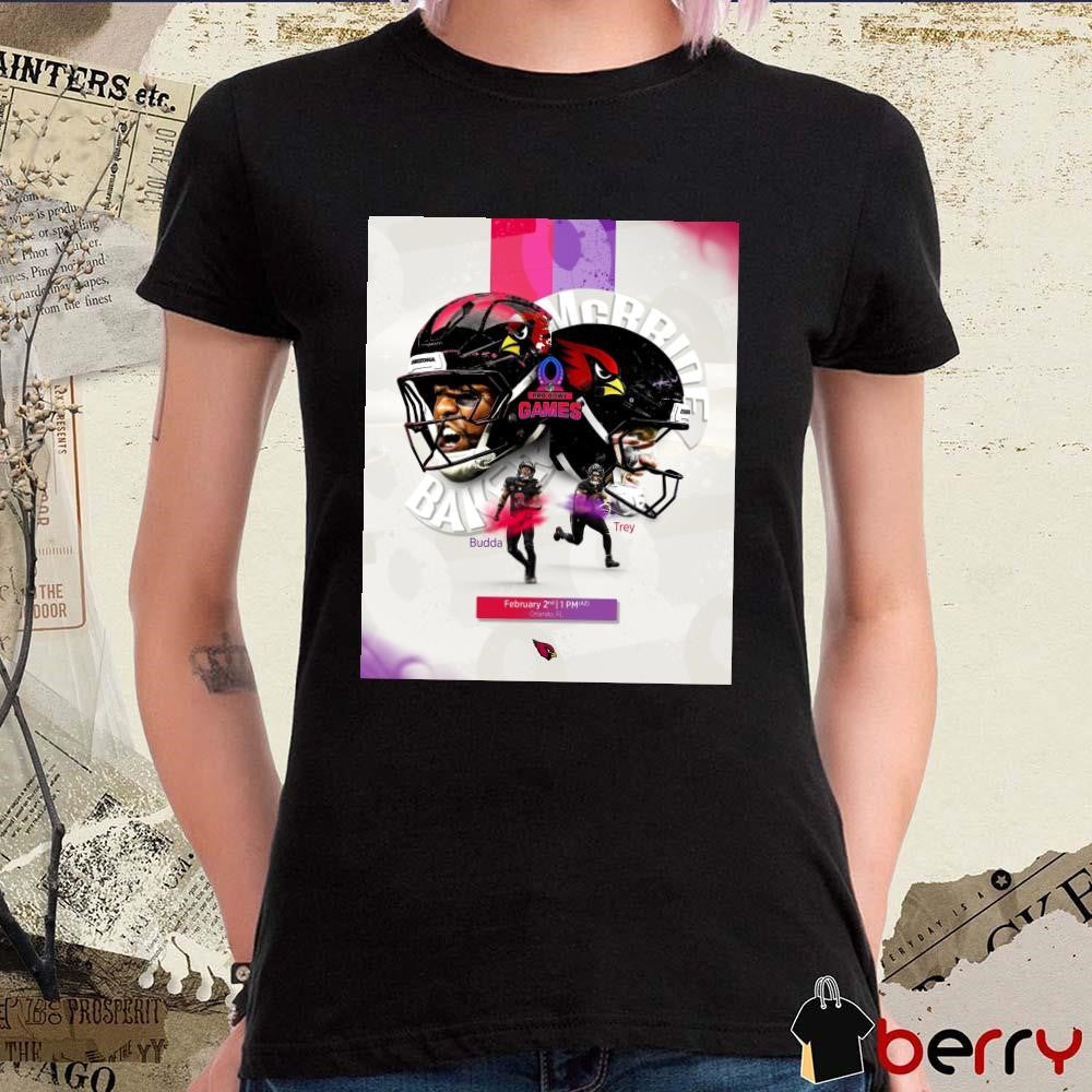 Poster Arizona Cardinals Football Budda Baker And Trey McBride NFL Pro Bowl Games 2 2 2025 Orlando FL t-shirt