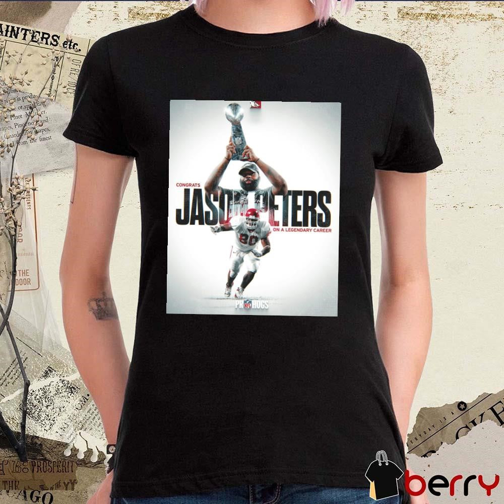 Poster Arkansas Razorback Football Congrats Jason Peters On A Legendary Career Pro Football Hall of Fame 2025 t-shirt
