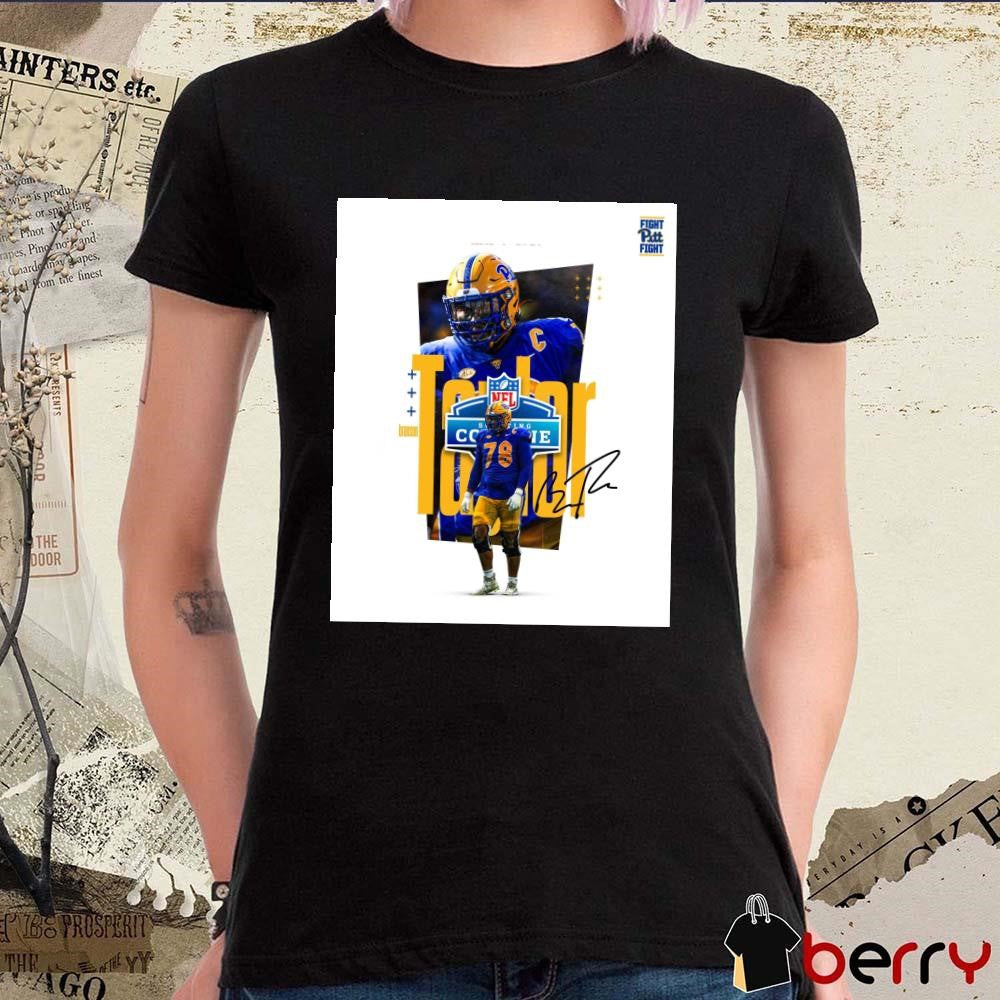 Poster Branson Taylor Pittsburgh Panthers Football 2025 NFL Scouting Combine Fight Pitt Fight Signature t-shirt