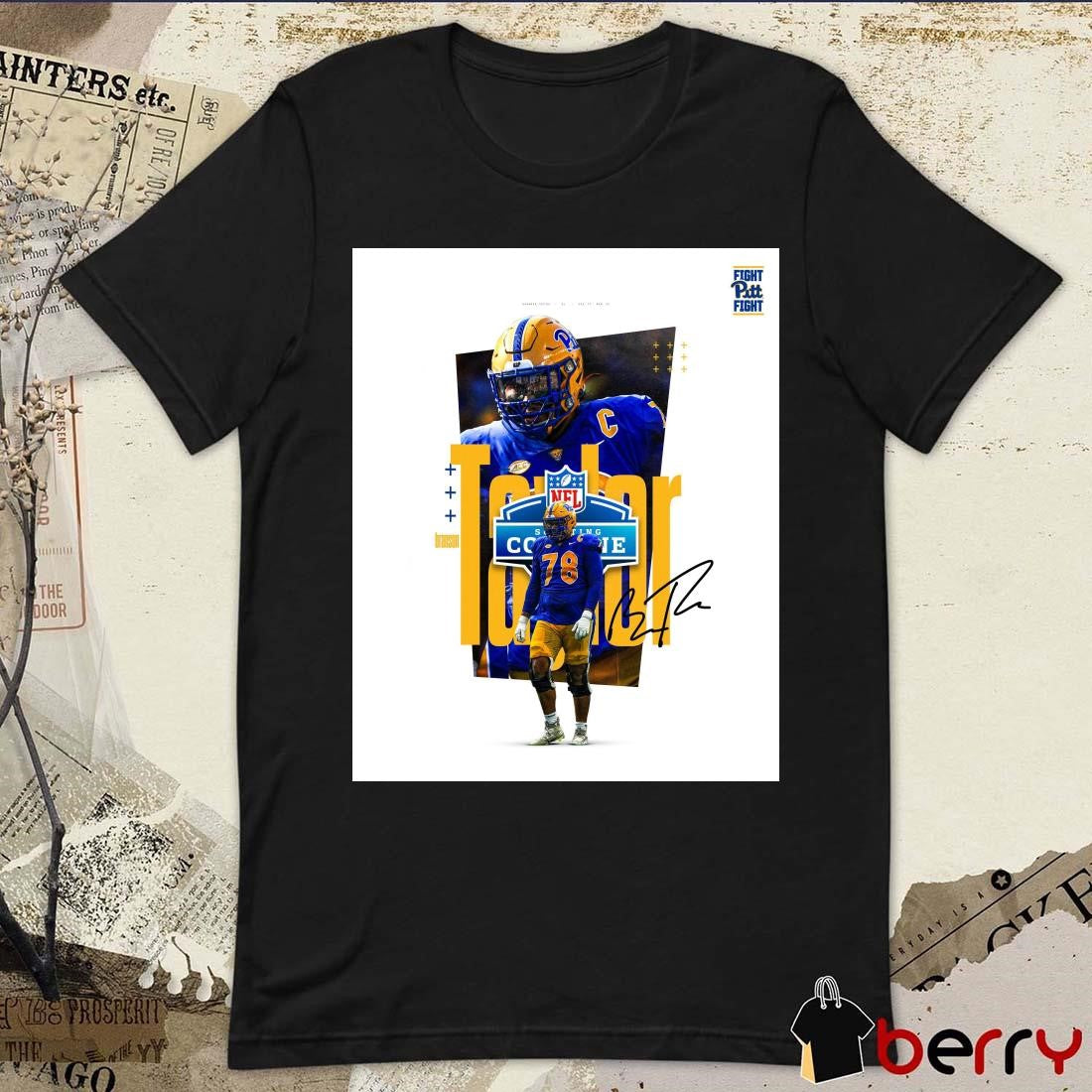 Poster Branson Taylor Pittsburgh Panthers Football 2025 NFL Scouting Combine Fight Pitt Fight Signature t-shirt