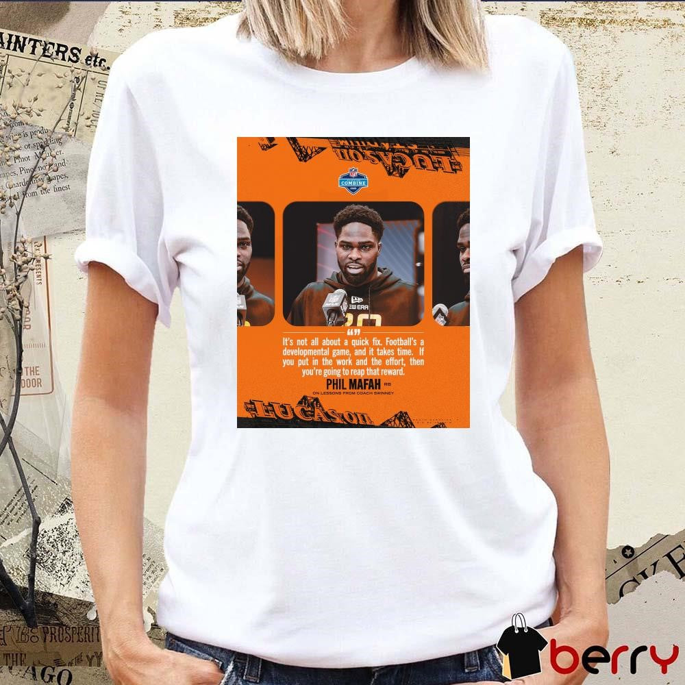 Poster Clemson Tigers football Phil Mafah It’s Not All About A Quick Fix Football’s A Developmental Game And It Takes Time 2025 NFL Combine t-shirt