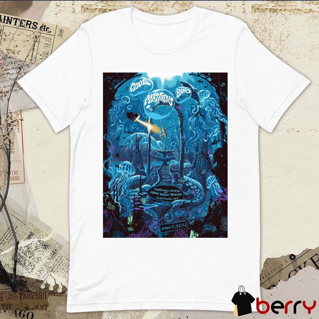 Poster Dave Matthews Band Northwell Health At Jones Beach Theater Wantagh NY June 11 2025 t-shirt