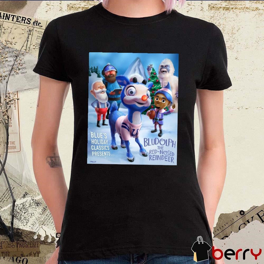 Poster Indianapolis Colts Blue’s Holiday Classics Presents Rudolph The Red-Nosed Reindeer t-shirt