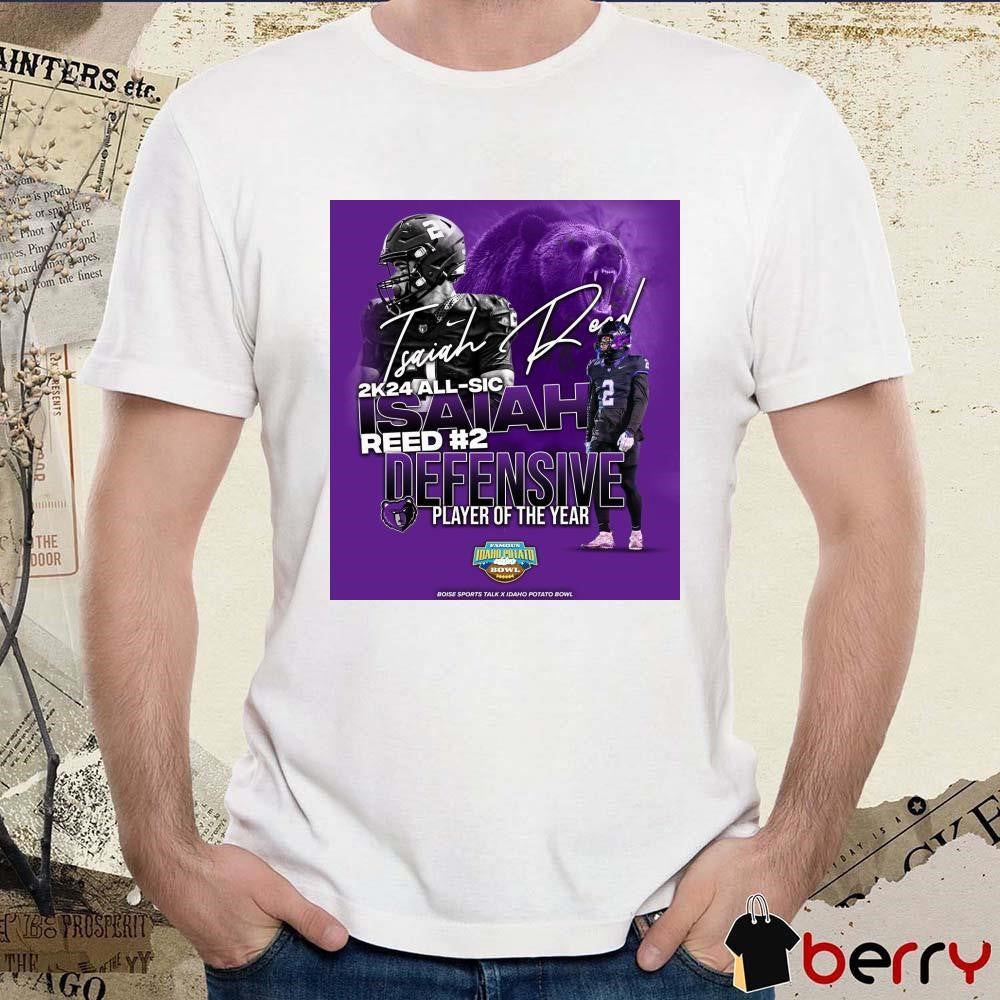 Poster Isaiah Reed Brown Bears 2k24 All-SIC Reed #2 Defensive Player Of The Year Signature t-shirt