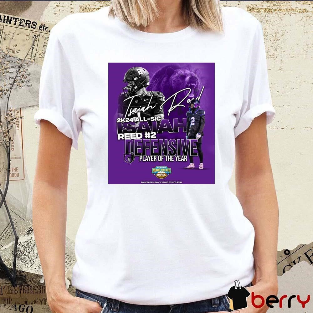 Poster Isaiah Reed Brown Bears 2k24 All-SIC Reed #2 Defensive Player Of The Year Signature t-shirt