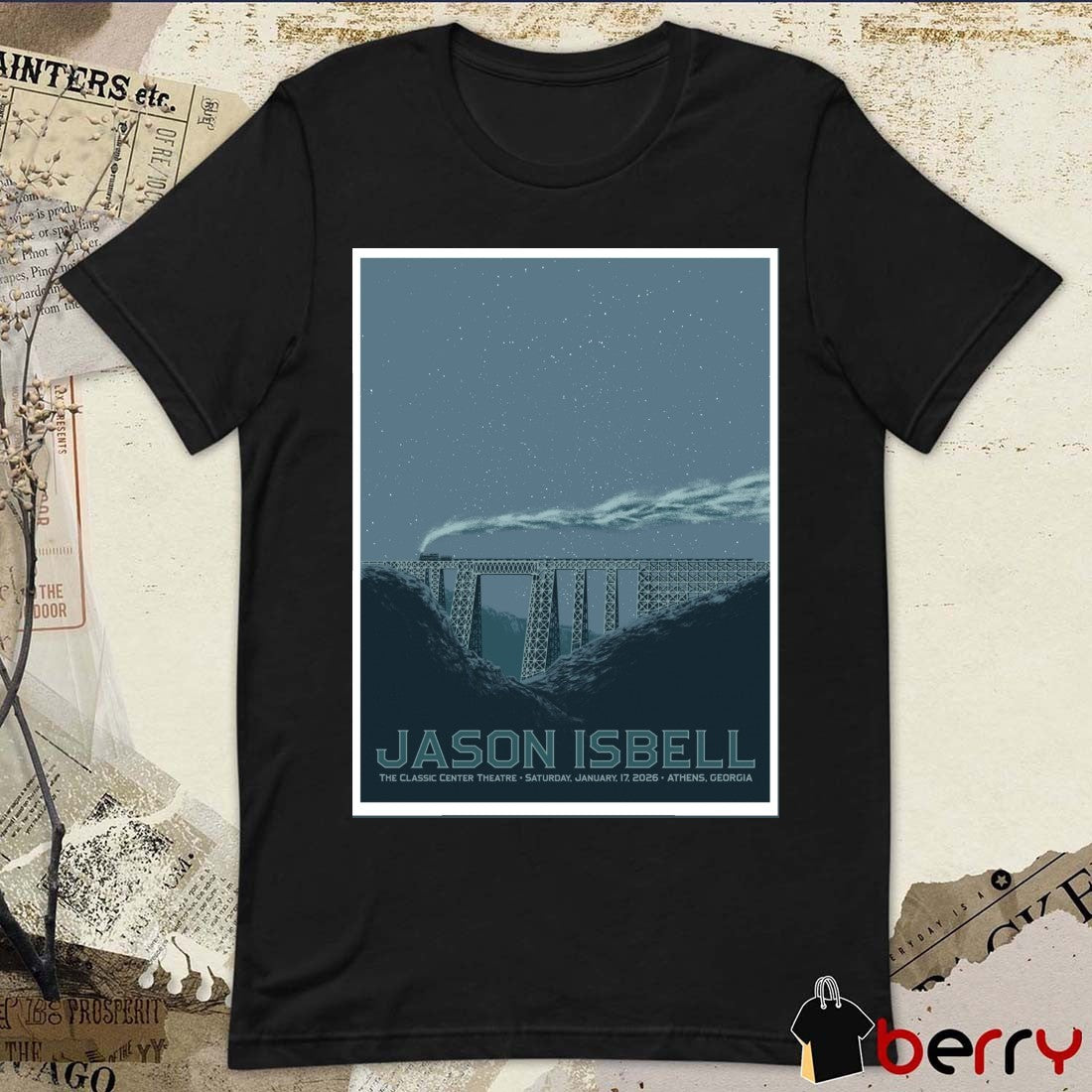 Poster Jason Isbell January 17 2026 The Classic Center Theatre In Athens GA t-shirt