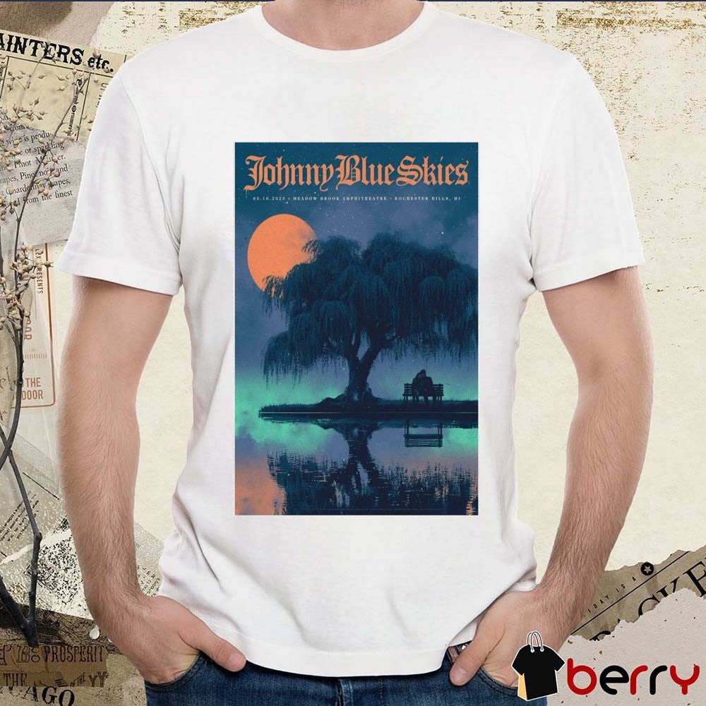Poster Johnny Blue Skies Sturgill Simpson May 10 2025 Meadow Brook Amphitheatre Rochester Hills MI t-shirt