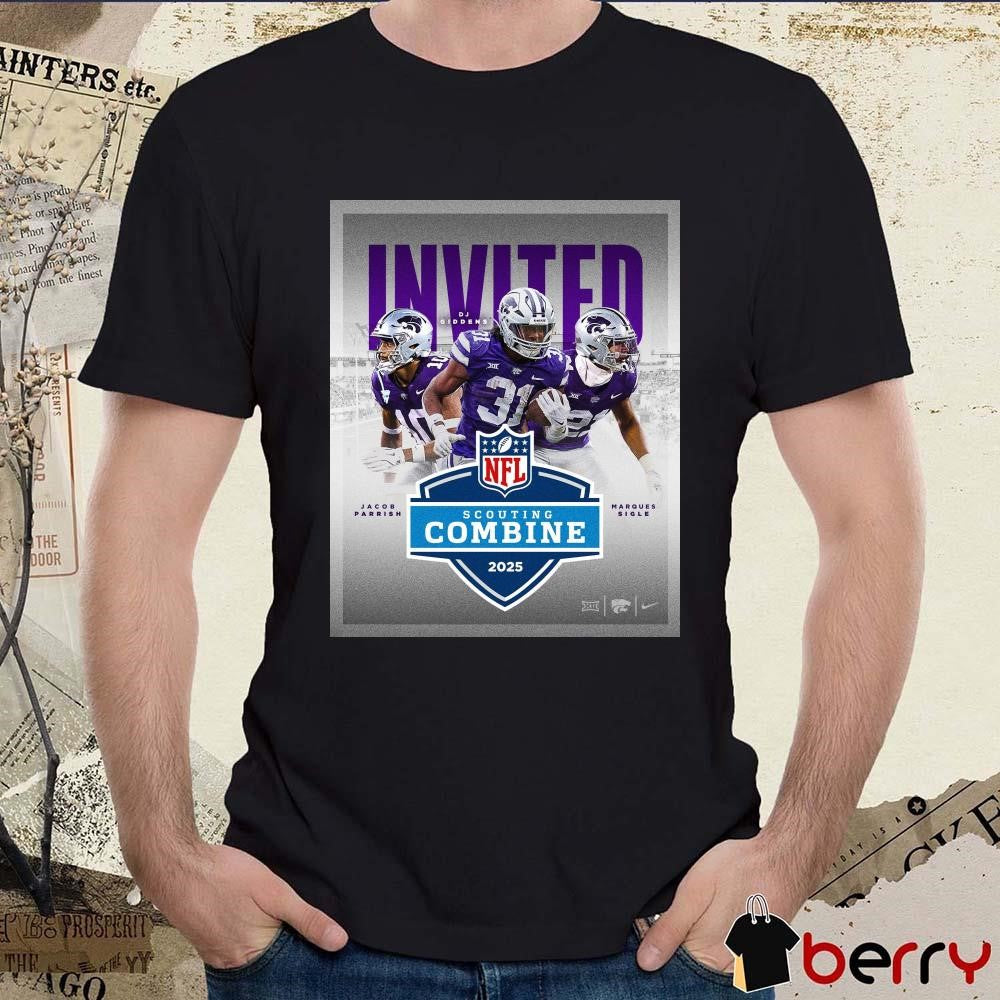 Poster Kansas State Wildcats football Jacob Parrish Dj Giddens Marques Sigle Invite NFL Scouting Combine t-shirt