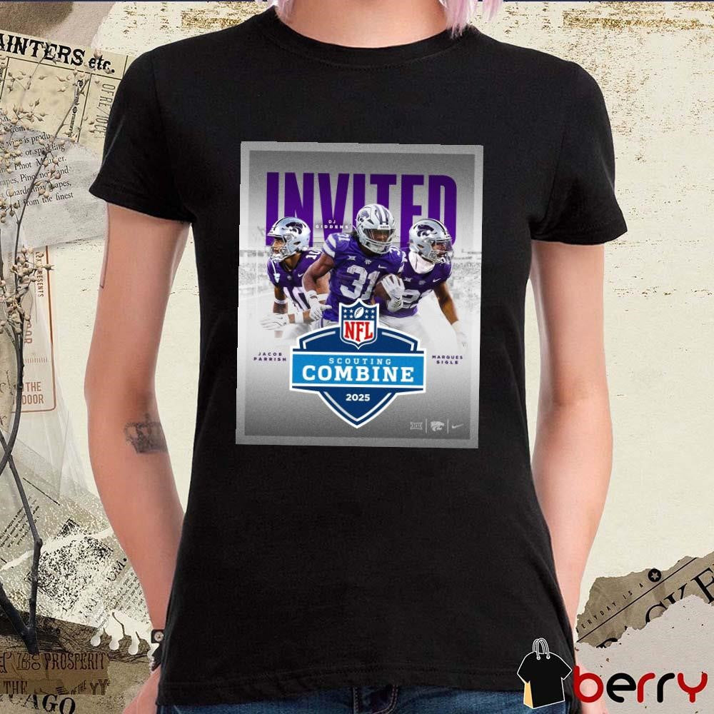 Poster Kansas State Wildcats football Jacob Parrish Dj Giddens Marques Sigle Invite NFL Scouting Combine t-shirt