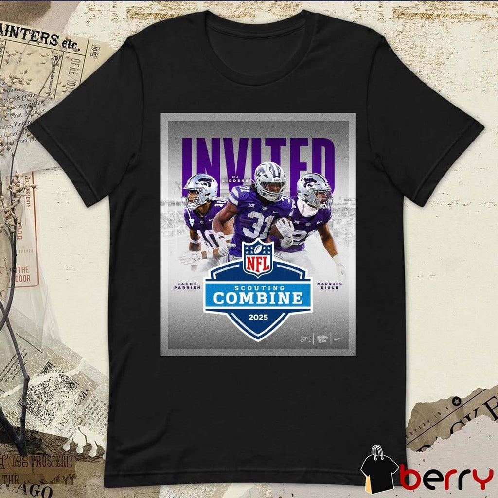 Poster Kansas State Wildcats football Jacob Parrish Dj Giddens Marques Sigle Invite NFL Scouting Combine t-shirt