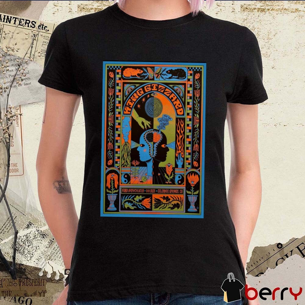 Poster King Gizzard and The Lizard Wizard August 8 2025 Ford Amphitheater In Colorado Springs CO t-shirt
