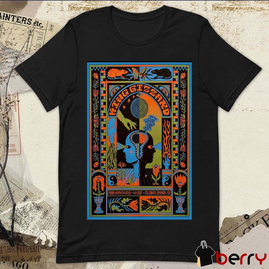 Poster King Gizzard and The Lizard Wizard August 8 2025 Ford Amphitheater In Colorado Springs CO t-shirt