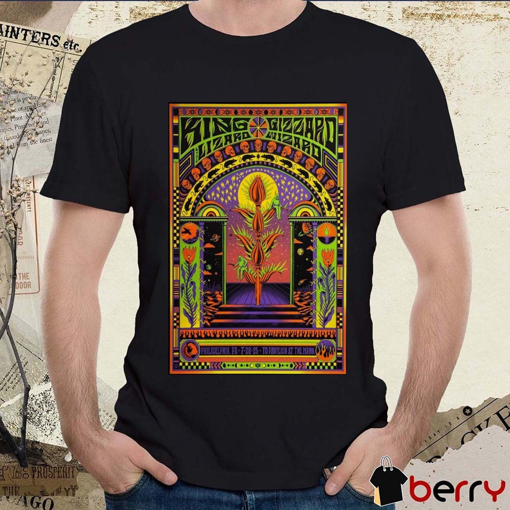 Poster King Gizzard and The Lizard Wizard July 28 2025 Philadelphia PA Td Pavilion At The Mann t-shirt