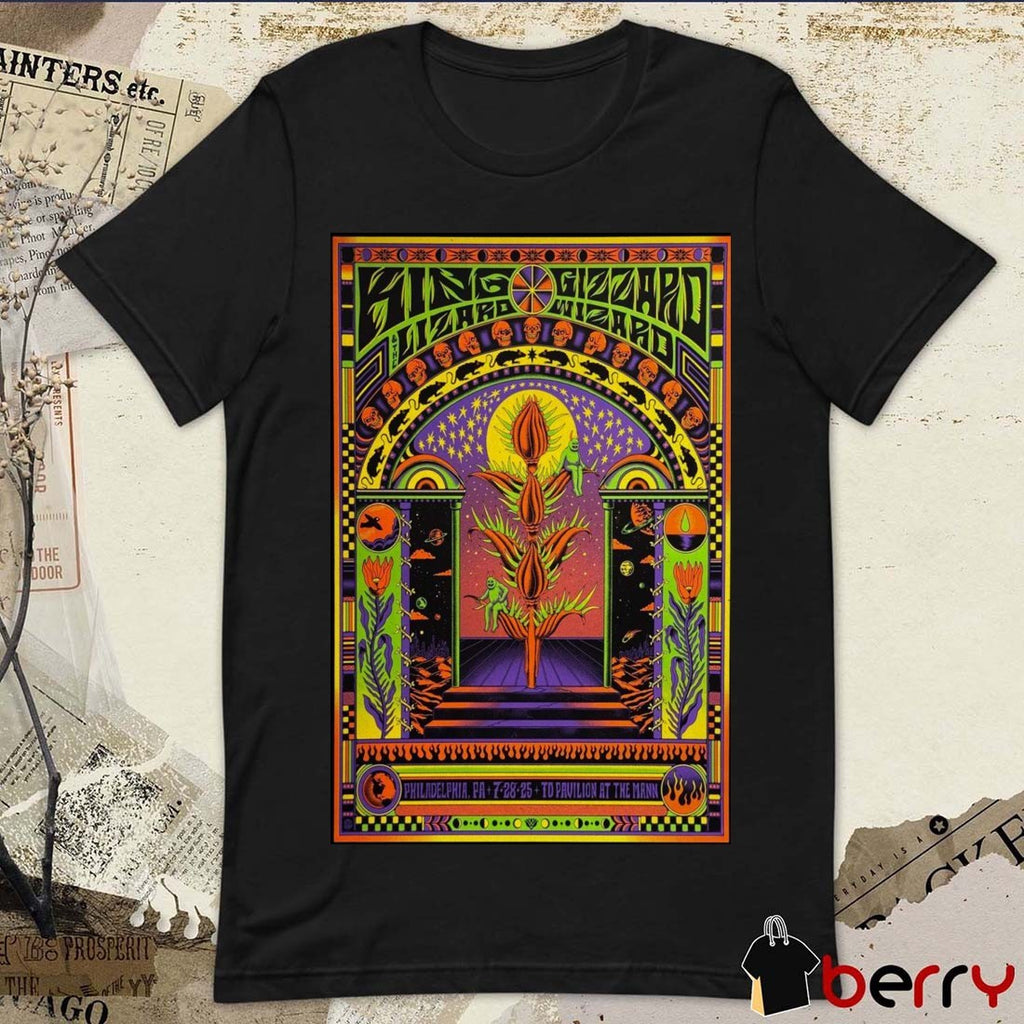 Poster King Gizzard and The Lizard Wizard July 28 2025 Philadelphia PA Td Pavilion At The Mann t-shirt