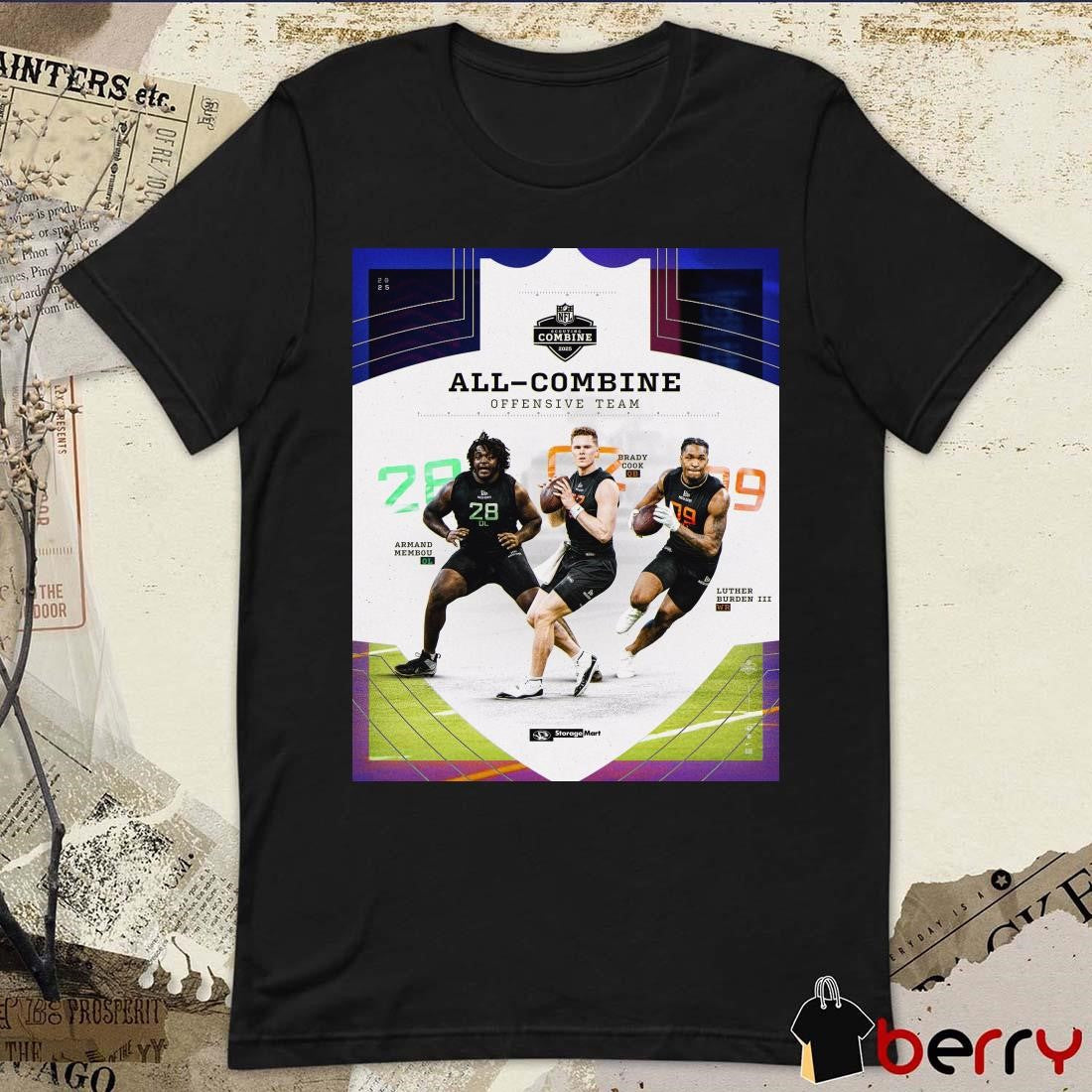 Poster Missouri Tigers football All-Combine Offensive Team Armand Membou Brady Cook Luther Burden III NFL Combine t-shirt