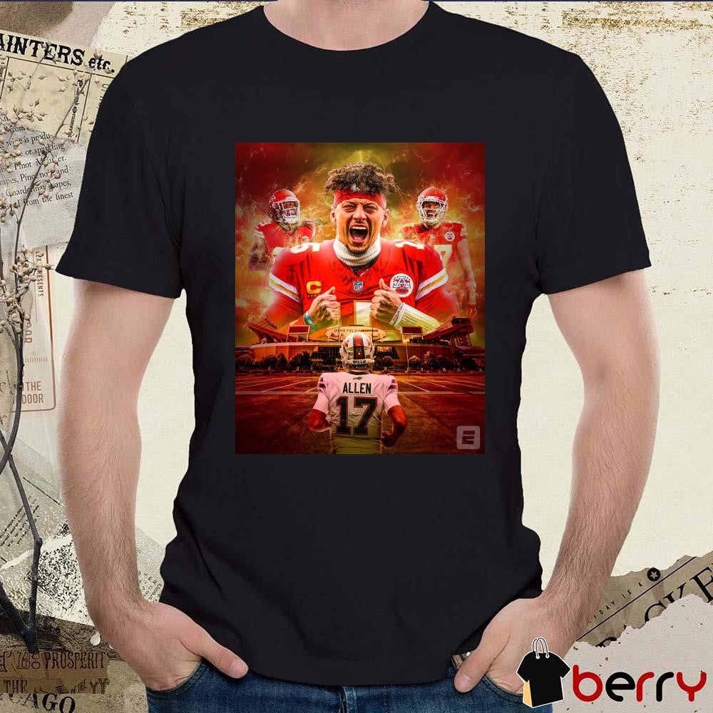 Poster NFL Kansas City Chiefs Patrick Mahomes vs Buffalo Bills Josh Allen This will be epic ESPN t-shirt