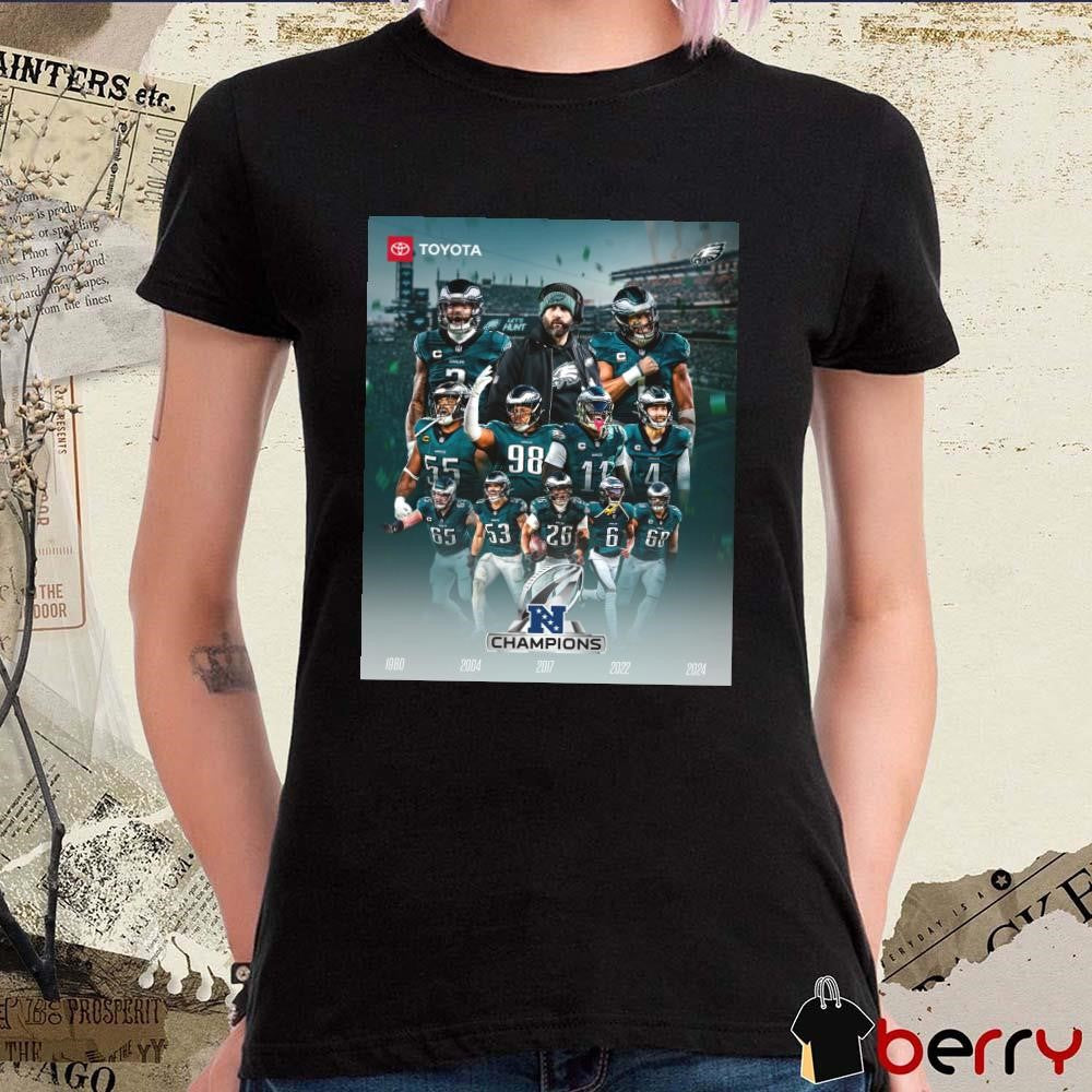 Poster NFL Philadelphia Eagles win Washington Commanders Took Command Of The NFC 1980 – 2024 t-shirt