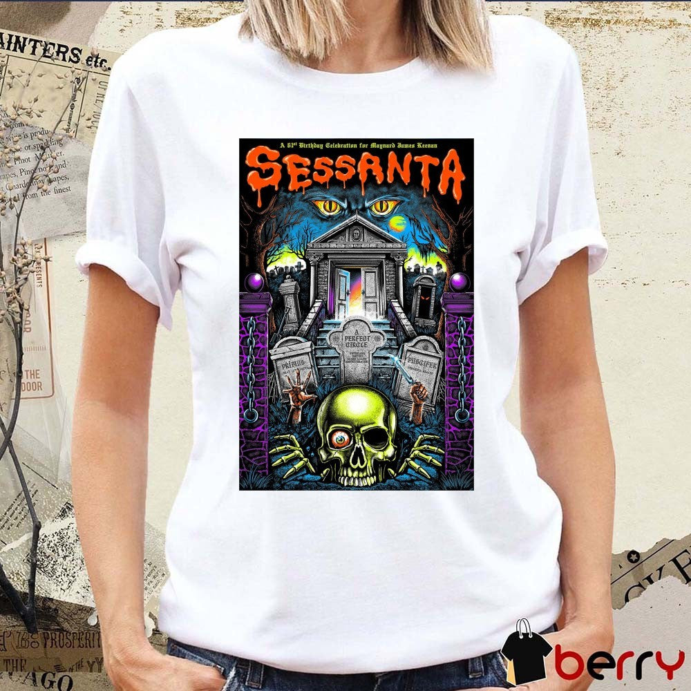 Poster Sessanta With Primus A Perfect Circle Puscifer May 11 2025 Veterans United Home Loans Amphitheater t-shirt