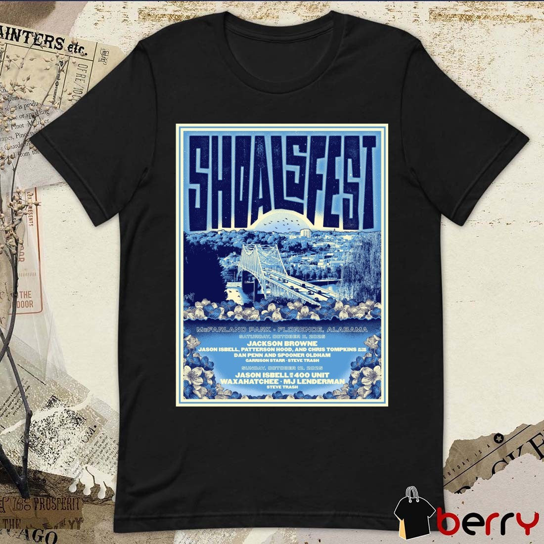Poster Shoals Fest In Florence Alabama At McFarland Park October 11 2025 t–shirt