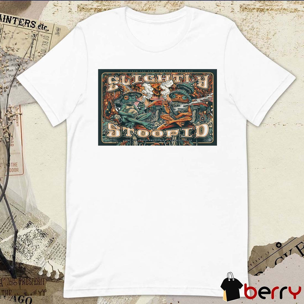 Poster Slightly Stoopid Step Into The Sun Summer Tour Charleston SC June 15 2025 Credit One Stadium t-shirt