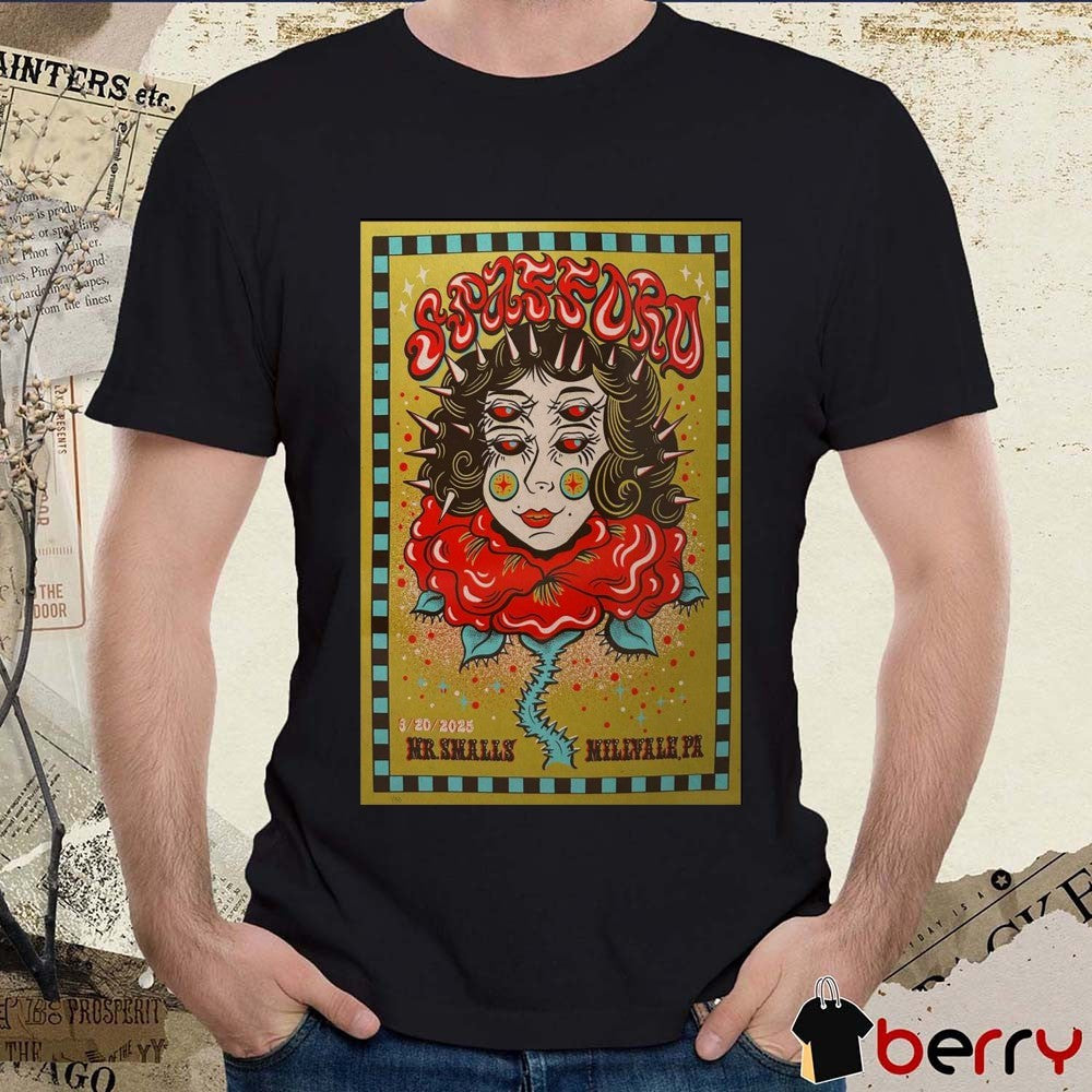 Poster Spafford Mr. Smalls Millvale, PA March 20 2025 Tour t-shirt