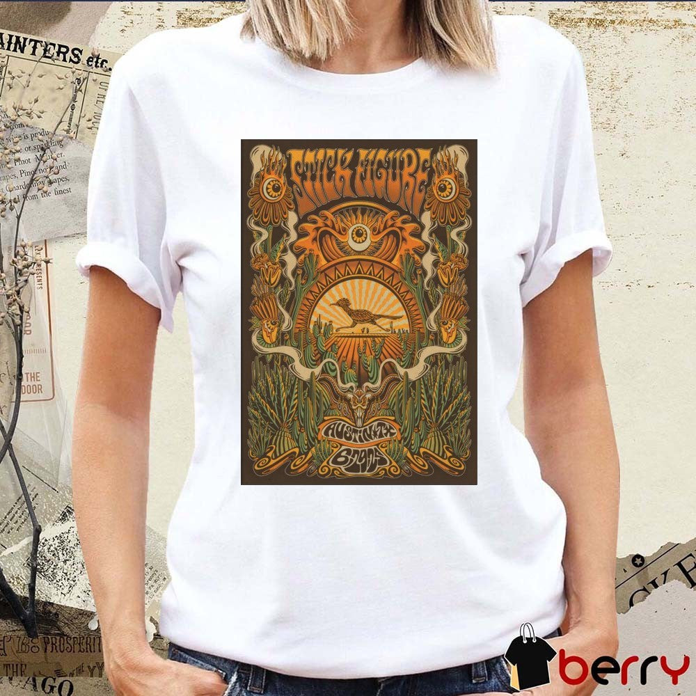 Poster Stick Figure June 29 2025 Germania Insurance Amphitheater in Austin TX t-shirt