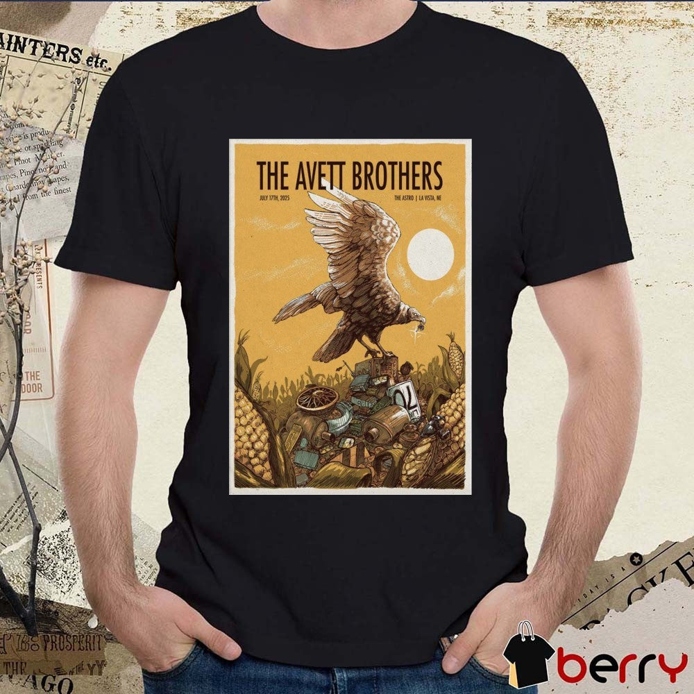 Poster The Avett Brothers July 17 2025 The Astro Amphitheater In La Vista NE t-shirt