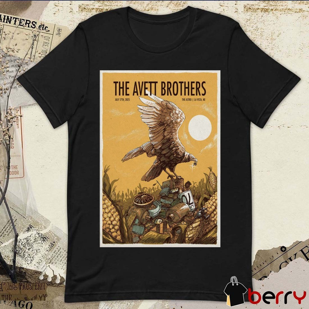 Poster The Avett Brothers July 17 2025 The Astro Amphitheater In La Vista NE t-shirt