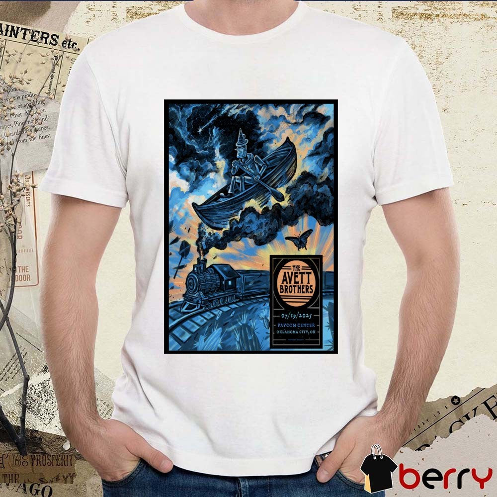 Poster The Avett Brothers July 19 2025 Paycom Center in Oklahoma City OK t-shirt
