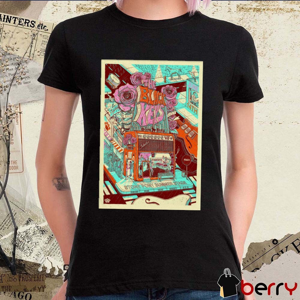 Poster The Black Keys June 14 2025 Stone Pony Summer Stage in Asbury Park NJ t-shirt