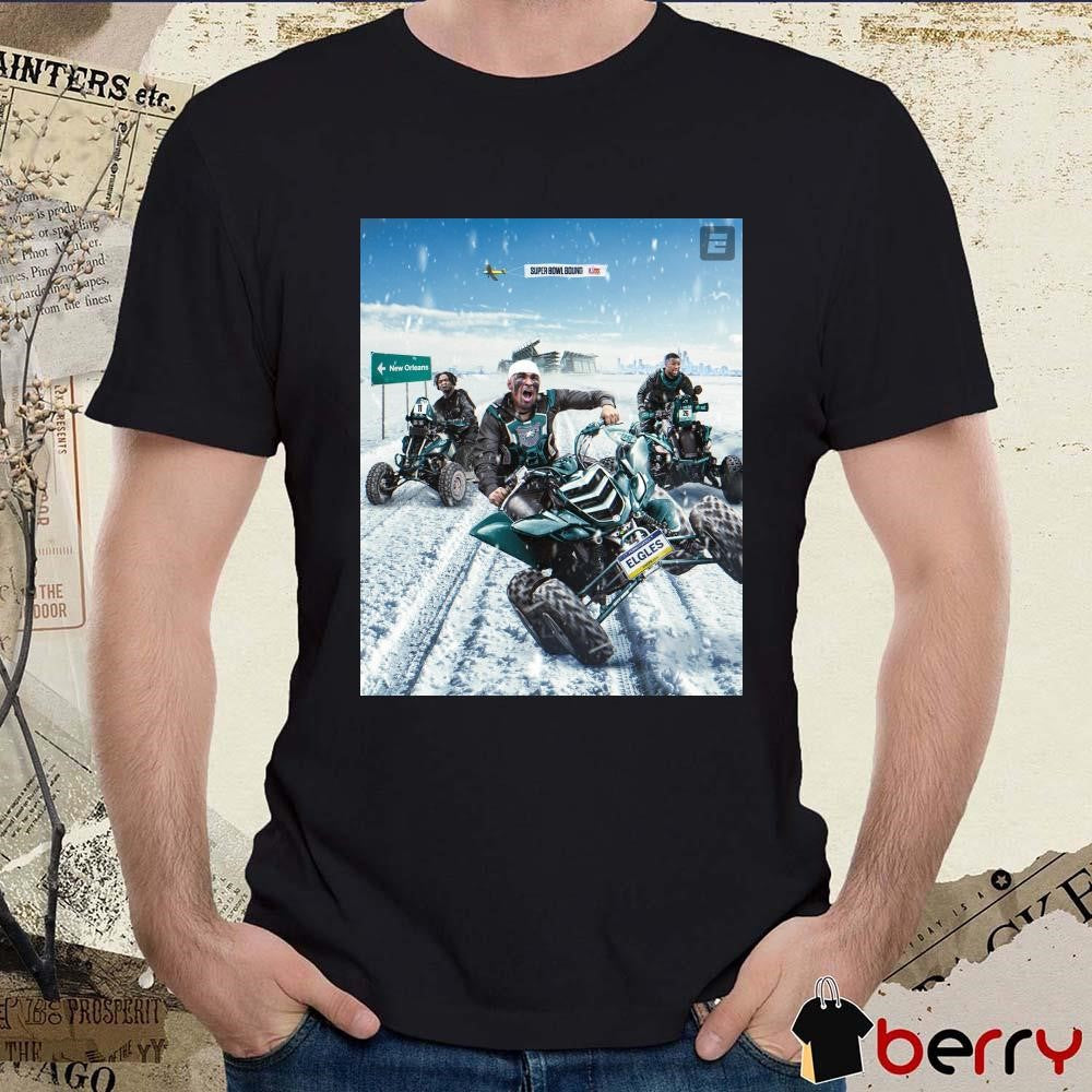 Poster The Eagles Are Riding Off To The Super Bowl NFL Philadelphia Eagles Win Washington Commanders t-shirt