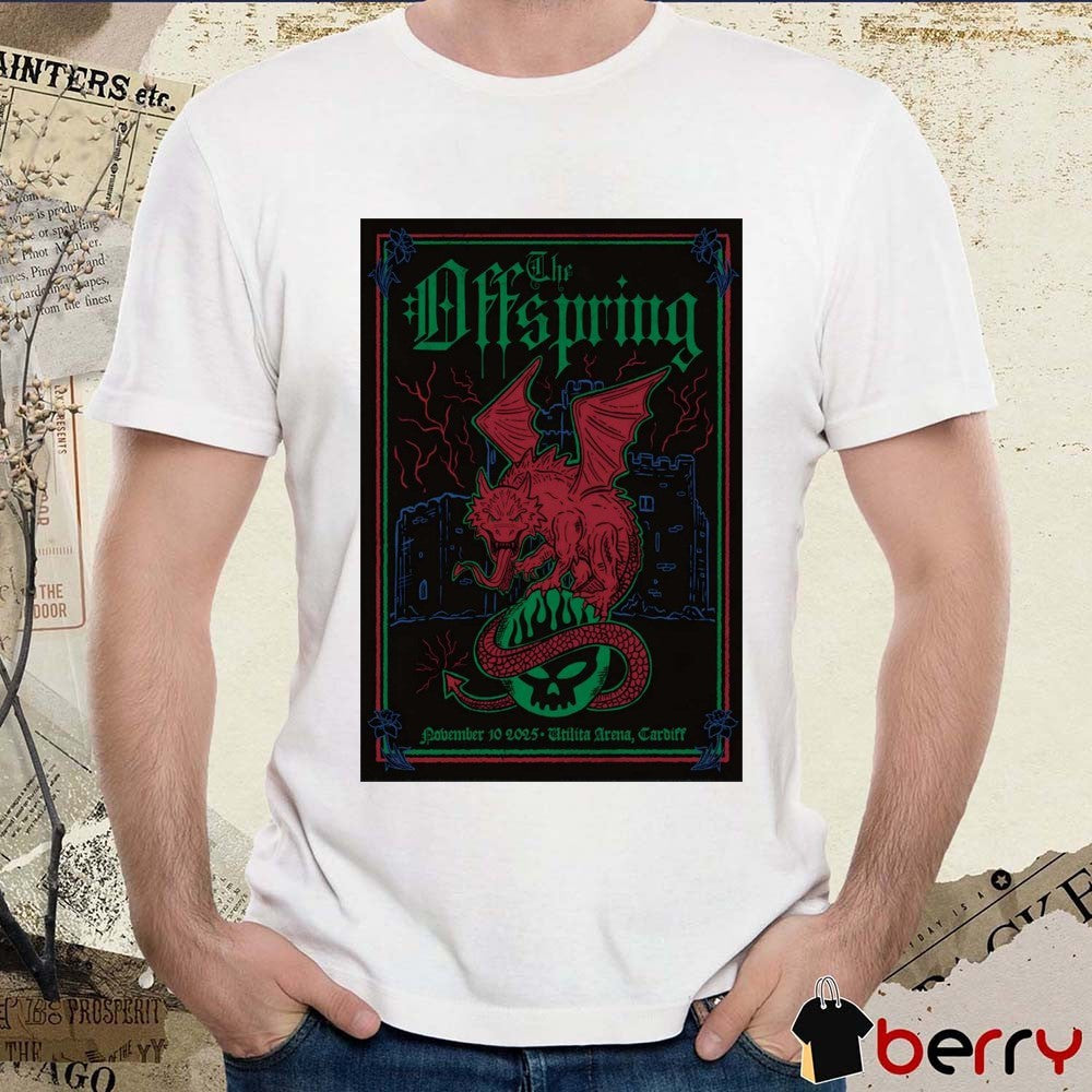 Poster The OffSpring Utilita Arena Cardiff November 10 2025 t-shirt