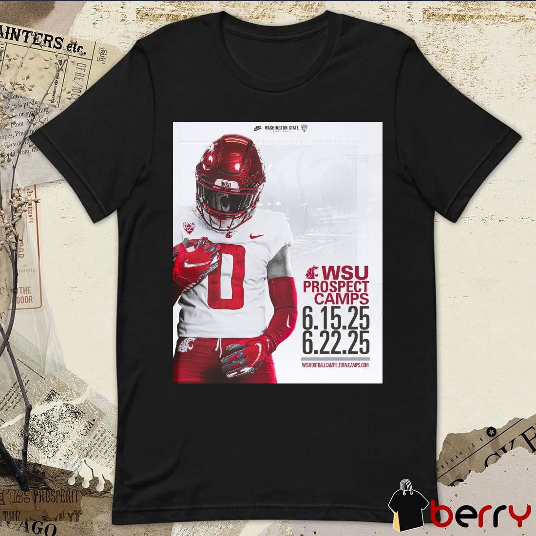 Poster Washington State Cougars Football Summer WSU Prospect Camps 6.15 – 6.22 2025 t-shirt