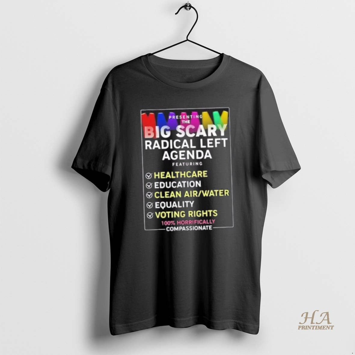 Official Presenting The Big Scary Radical Left Agenda T-Shirts, Hoodie, Sweatshirt | InkNestWear.com