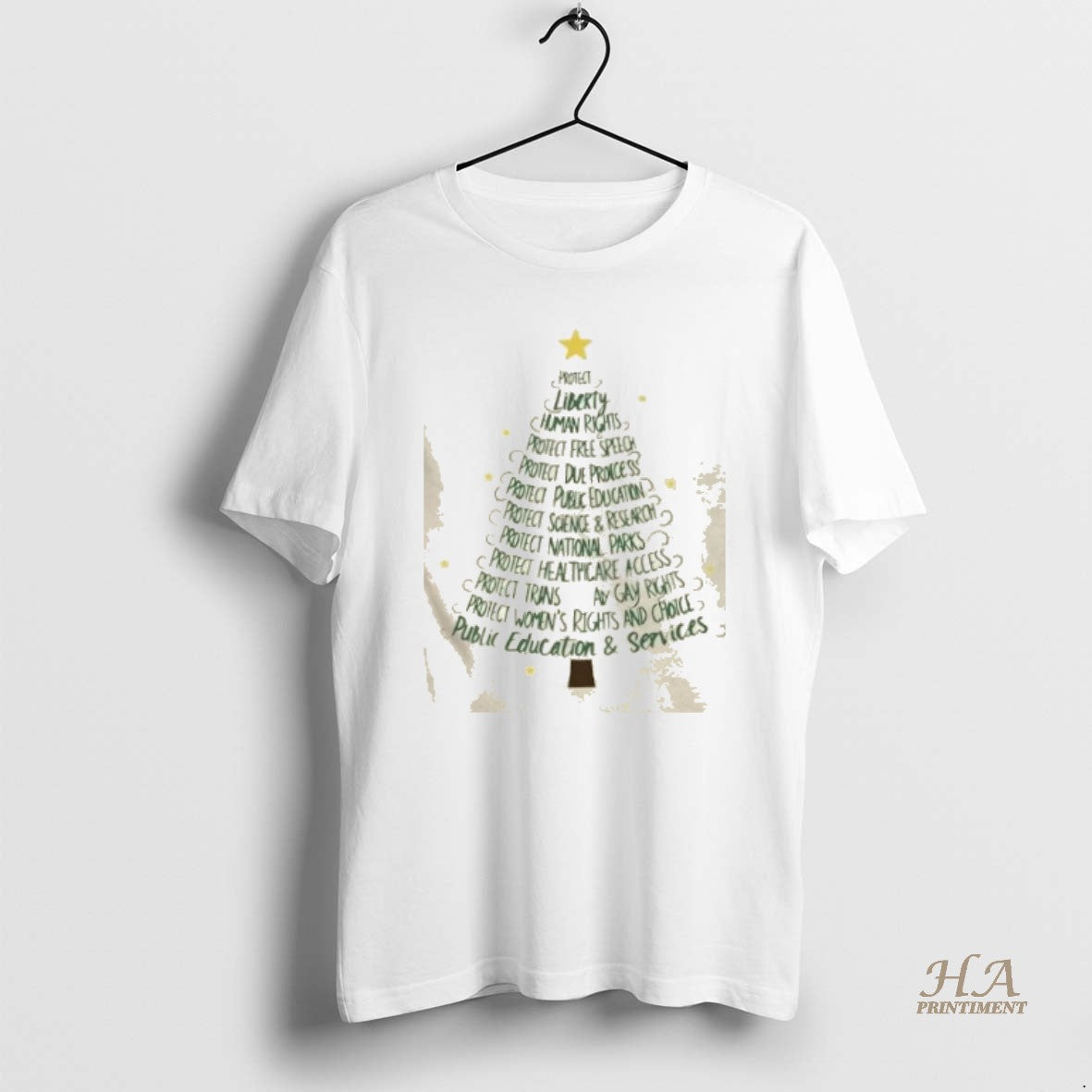 Official Protect Democracy Public Education And Services Christmas Tree T-Shirts, Hoodie, Sweatshirt | InkNestWear.com