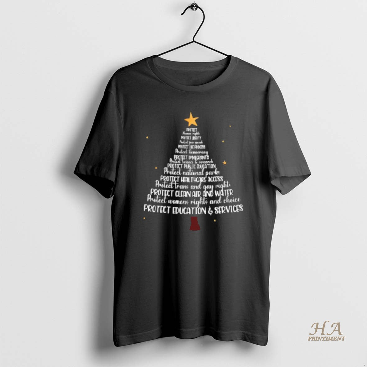 Official Protect Education And Services Christmas Tree Blackshirt T-Shirts, Hoodie, Sweatshirt | InkNestWear.com