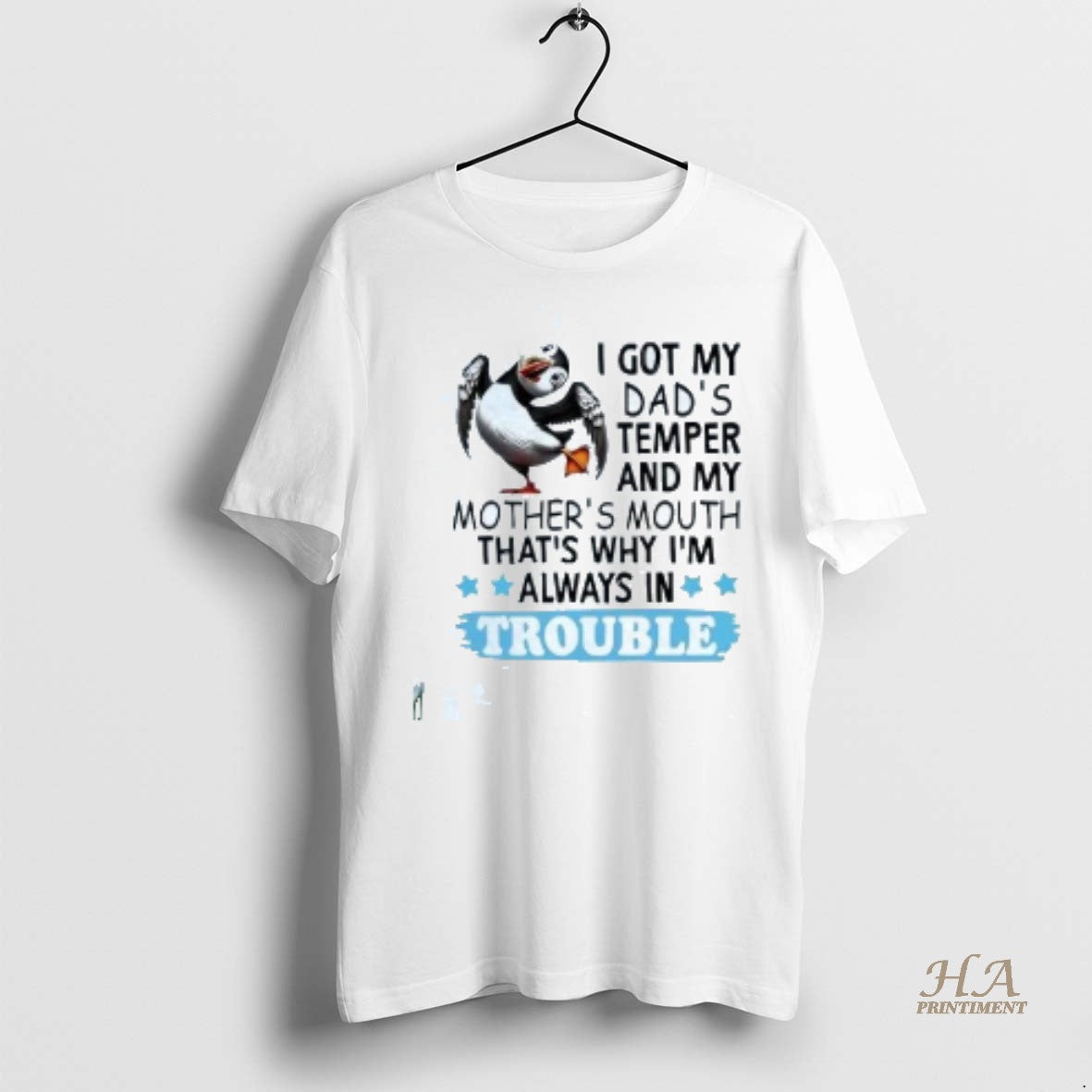 Official Puffin I Got My Dads Temper My Mothers Mouth Thats Why Im Always In T-Shirts, Hoodie, Sweatshirt | InkNestWear.com