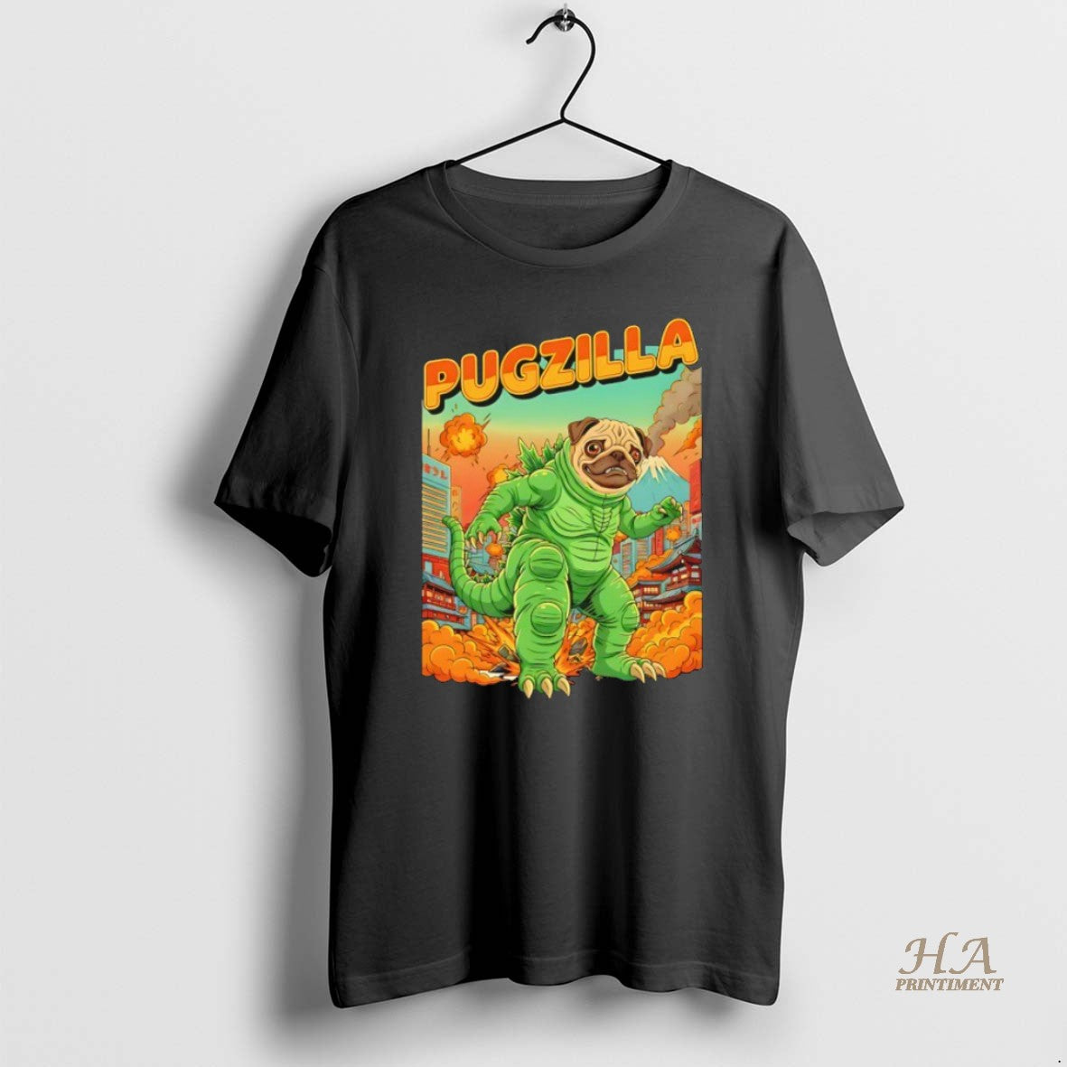 Official Pugzilla Kaiju Parody T-Shirts, Hoodie, Sweatshirt | InkNestWear.com