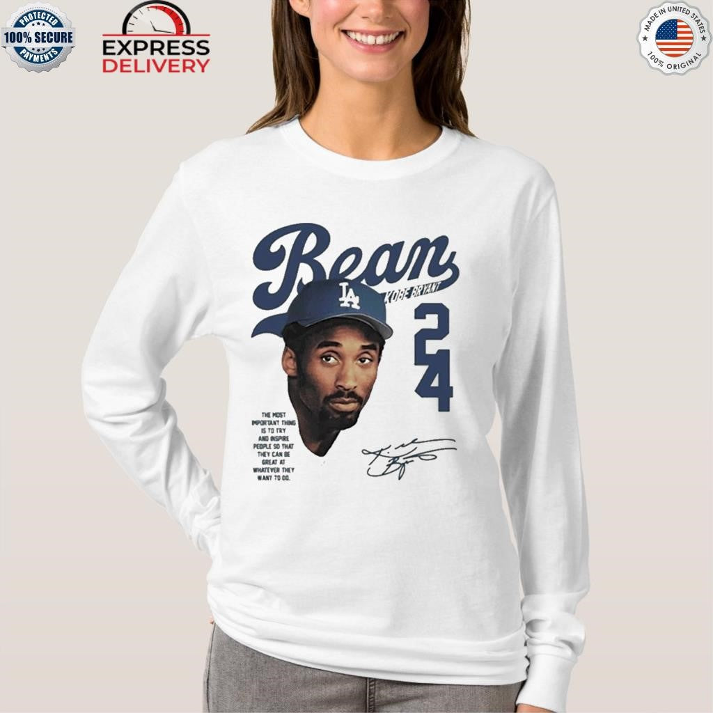 Puka Nacua Bean Kobe Bryant Dodgers 24 Black Mamba Shirt