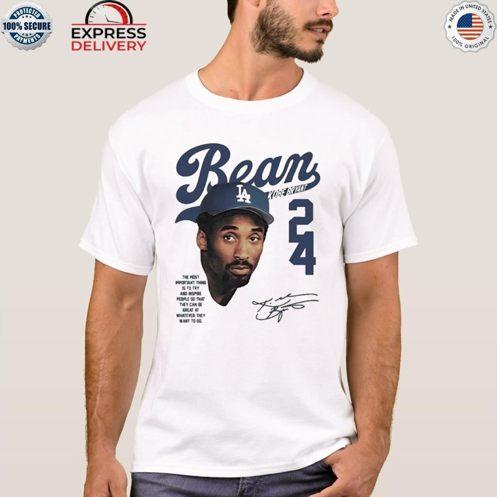 Puka Nacua Bean Kobe Bryant Dodgers 24 Black Mamba Shirt
