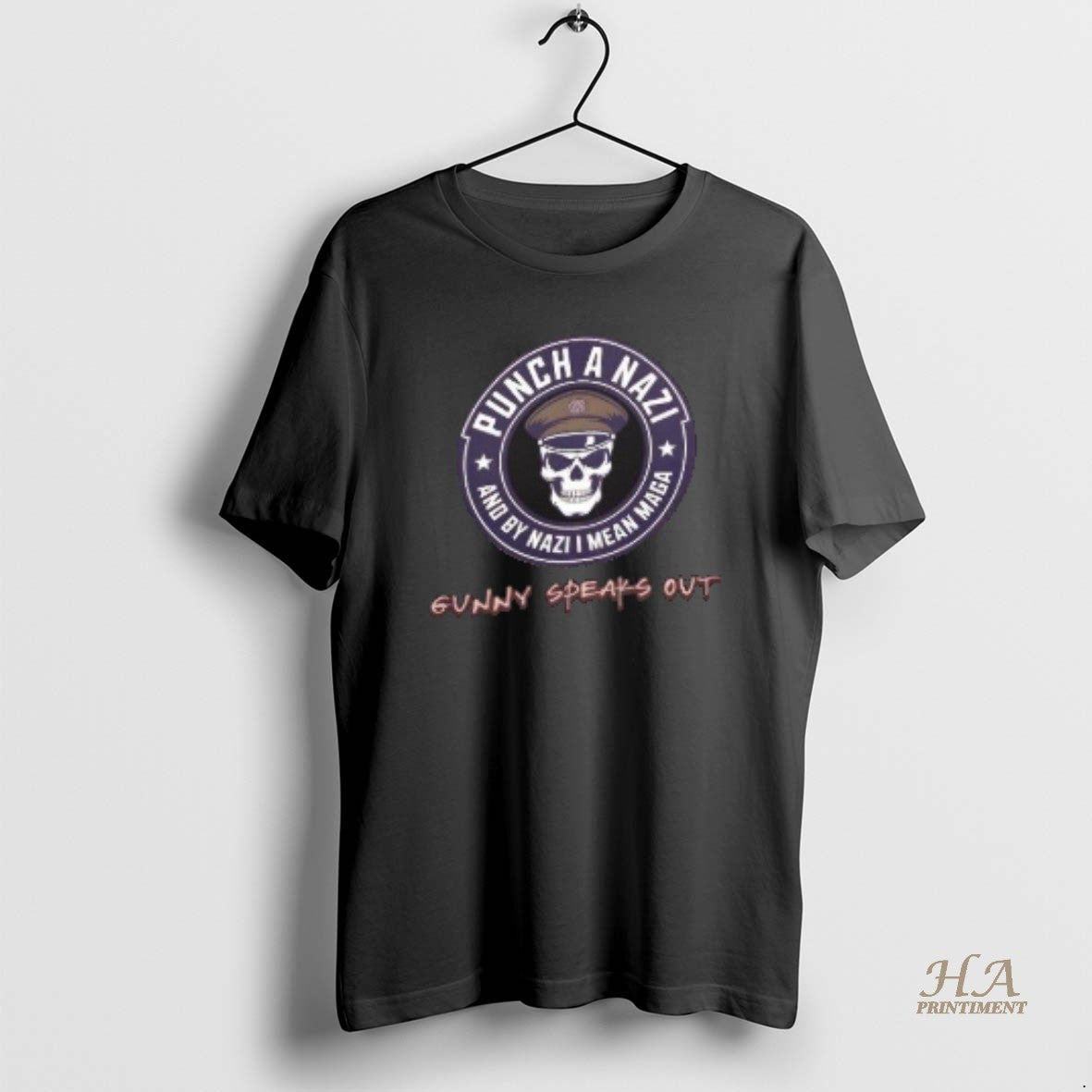 Official Punch A Nazi And By Nazyi I Mean Maga Gunny Speaks Out Logo Anti T-Shirts, Hoodie, Sweatshirt | InkNestWear.com