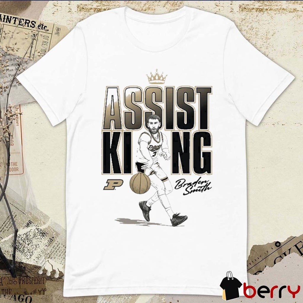 Purdue Boilermakers Braden Smith Assist King Caricature 2026 NCAA March Madness Men’s Basketball Elite 8 t-shirt