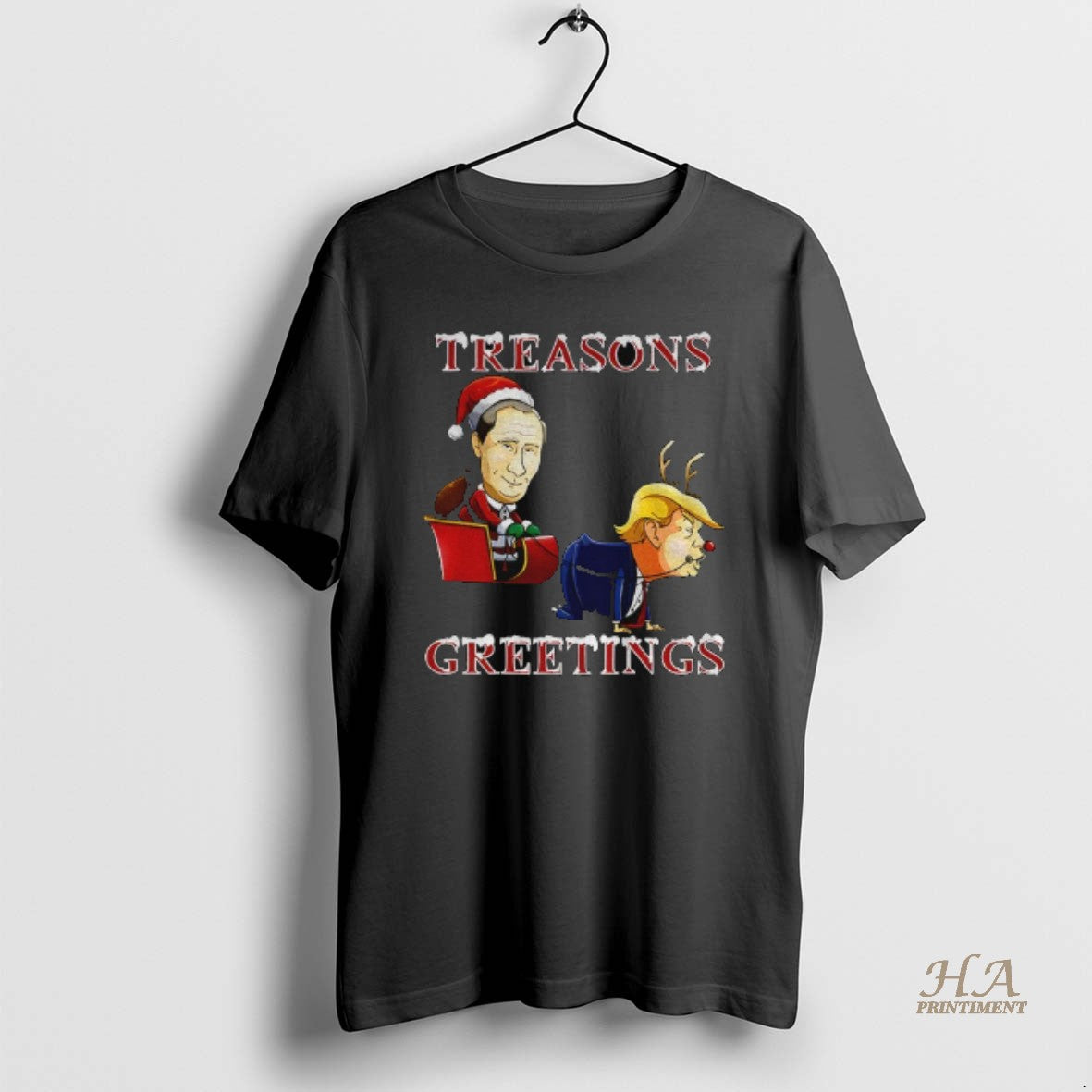 Official Putin Vs Donald Trump Treasons Greetings Merry Christmas Meme T-Shirts, Hoodie, Sweatshirt | InkNestWear.com