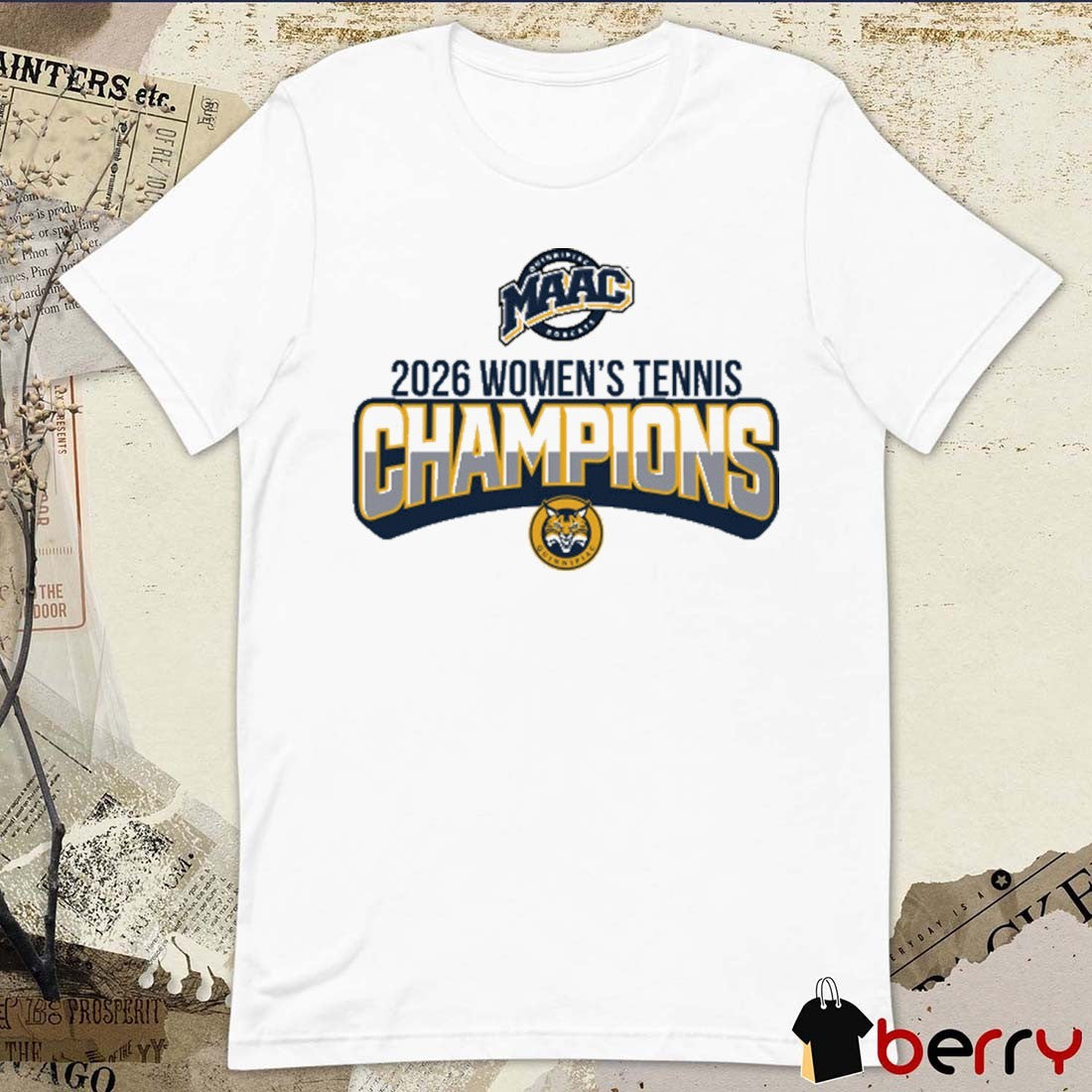 Quinnipiac University 2026 MAAC Women’s Tennis Champions t-shirt