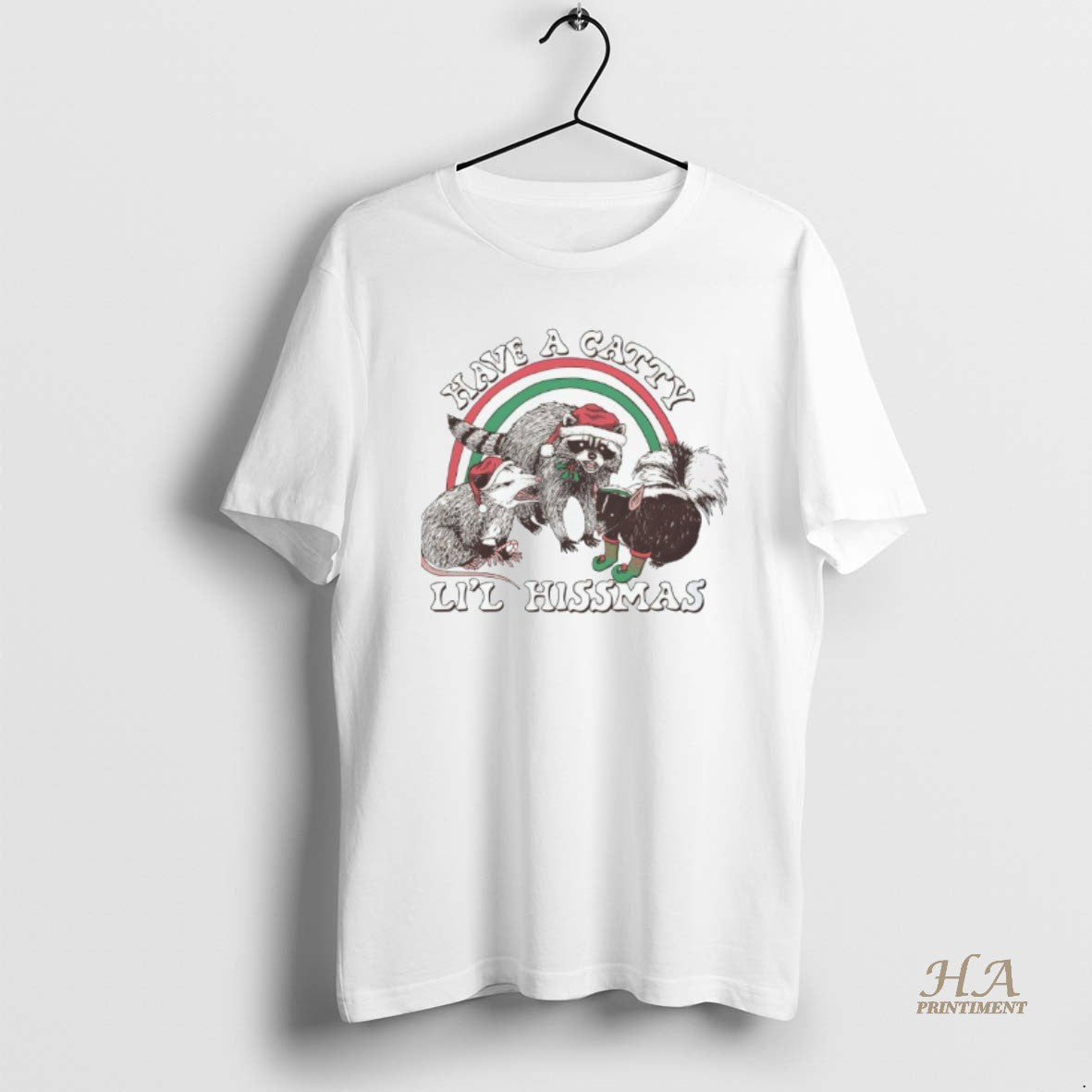 Official Raccoon Have A Catty Lil Hissmas Christmas T-Shirts, Hoodie, Sweatshirt | InkNestWear.com