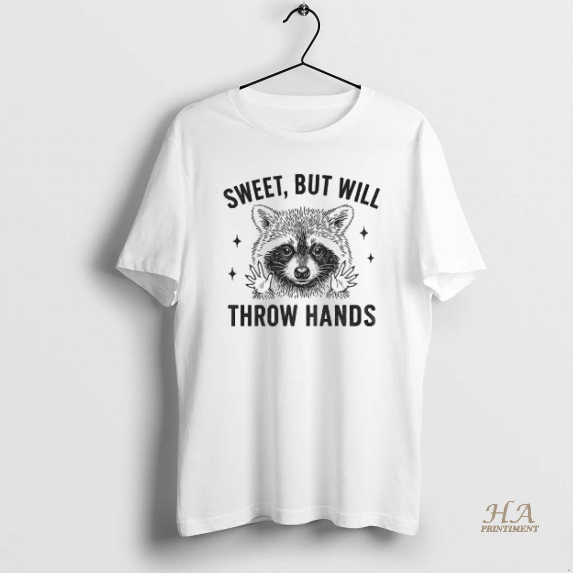 Official Raccoon Sweet But Will Throw Hands Vintage T-Shirts, Hoodie, Sweatshirt | InkNestWear.com