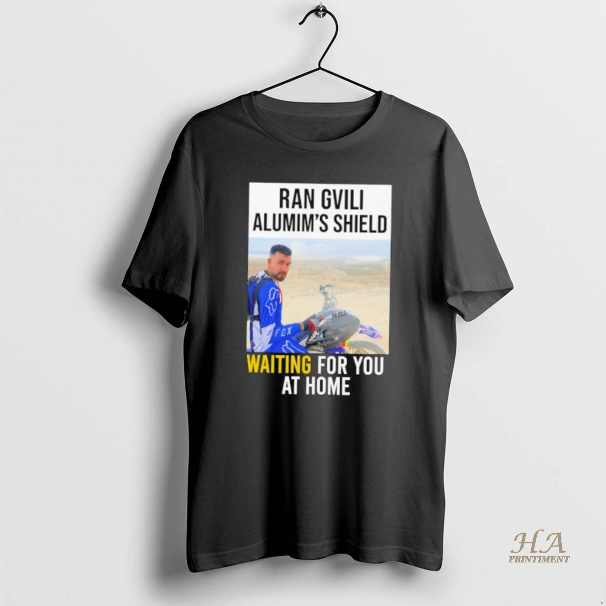 Official Ran Gvili Alumins Shield Waiting For You At Home T-Shirts, Hoodie, Sweatshirt | InkNestWear.com