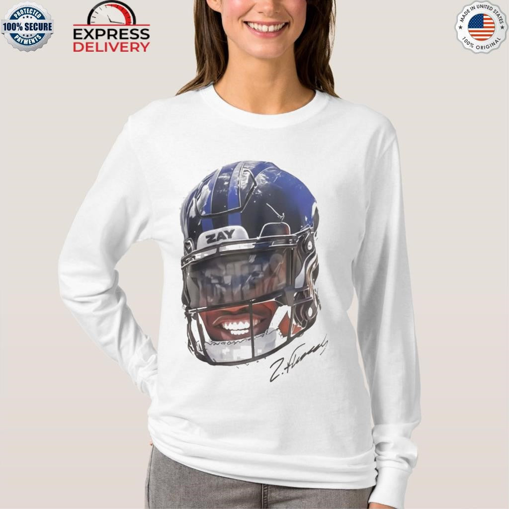 Ravens Zay Flowers Helmet Signature Shirt