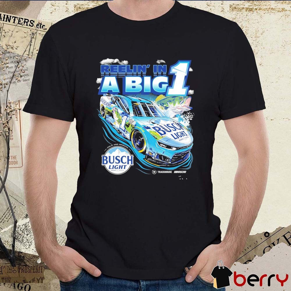 Reelin’ In A Big 1 Ross Chastain No. 1 NASCAR Chevrolet Busch Light JM Graphics t-shirt